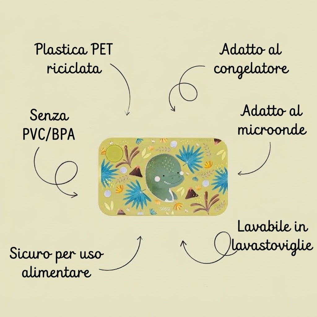 Lunch box in pet alimentare - Dinosauro Cracky