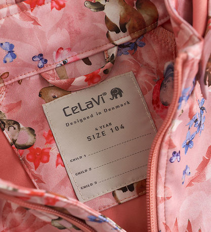 Giacca softshell CeLaVi - Stampa a fiori di pesco