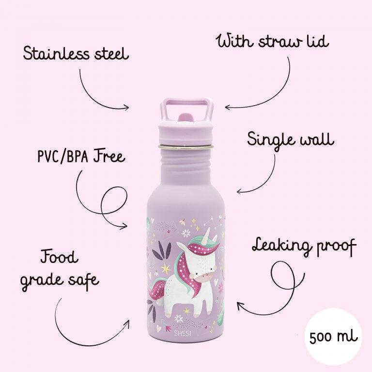 BORRACCIA 500 ML – UNICORNO ROSA